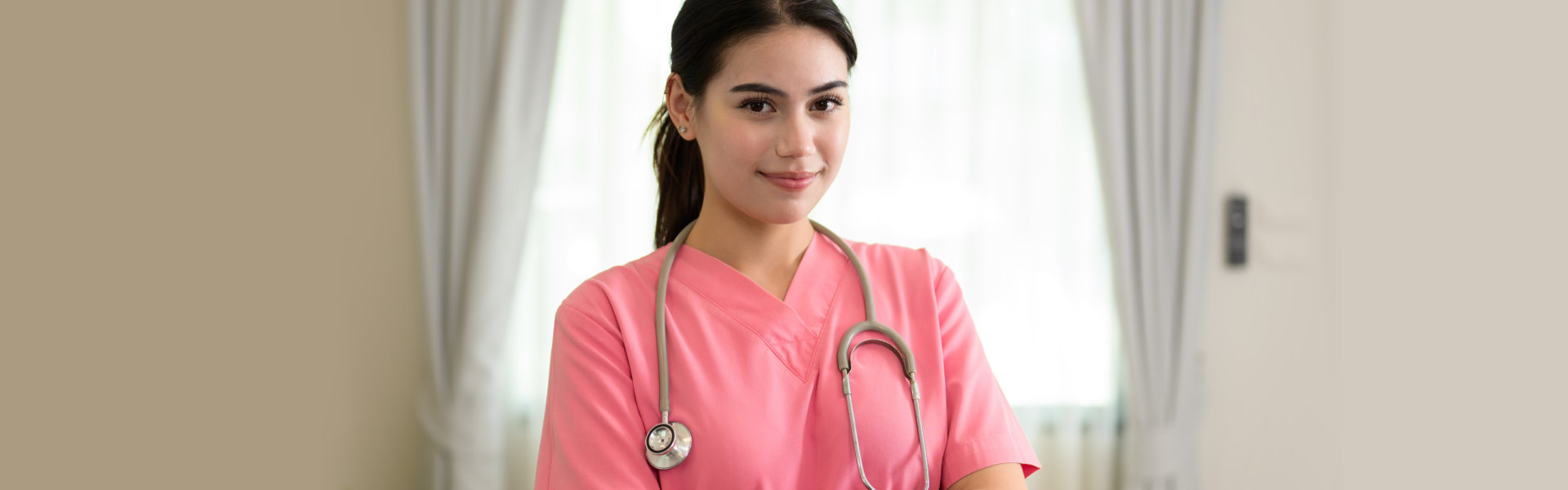 young nurse smiling